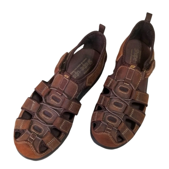 Skechers shape ups chocolate brown walking sandals in A Size 7.5 - Picture 1 of 16